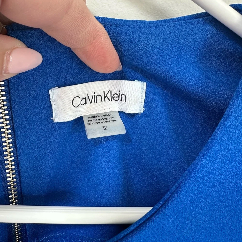 Calvin Klein Blue Midi Dress with Elegant Design - Picture 4 of 5